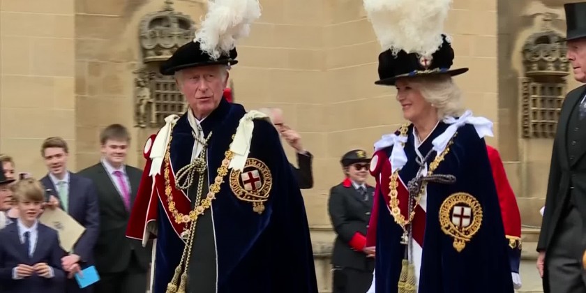 The royal couple attended the Order of the Garter Ceremony at